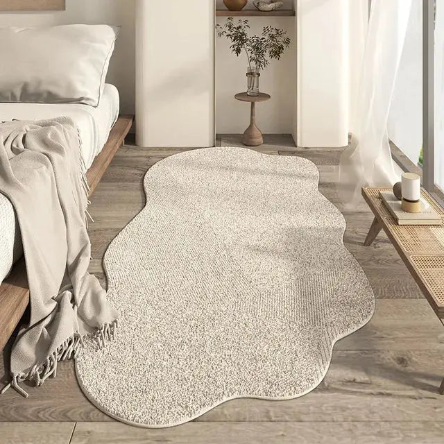 Luksuriøst, mykt gulvteppe for soverom. Elegant polyesterteppe gir komfort og stil til hjemmet ditt.