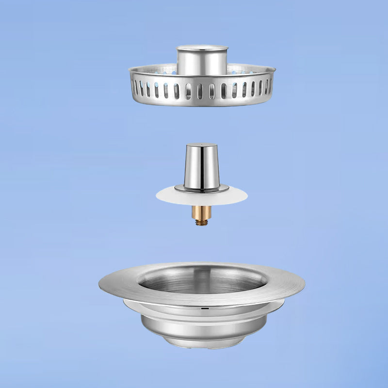 Ny universal kjøkkenvask sil. Elegant design og funksjonell 3-i-1 dreneringssil i rustfritt stål.