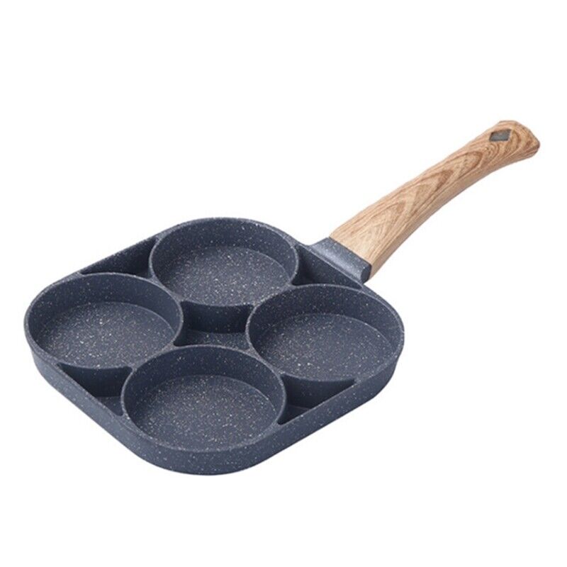 Nonstick stekepanne i rustfritt stål, designet for 4 egg. Perfekt for enkel frokost og middag.