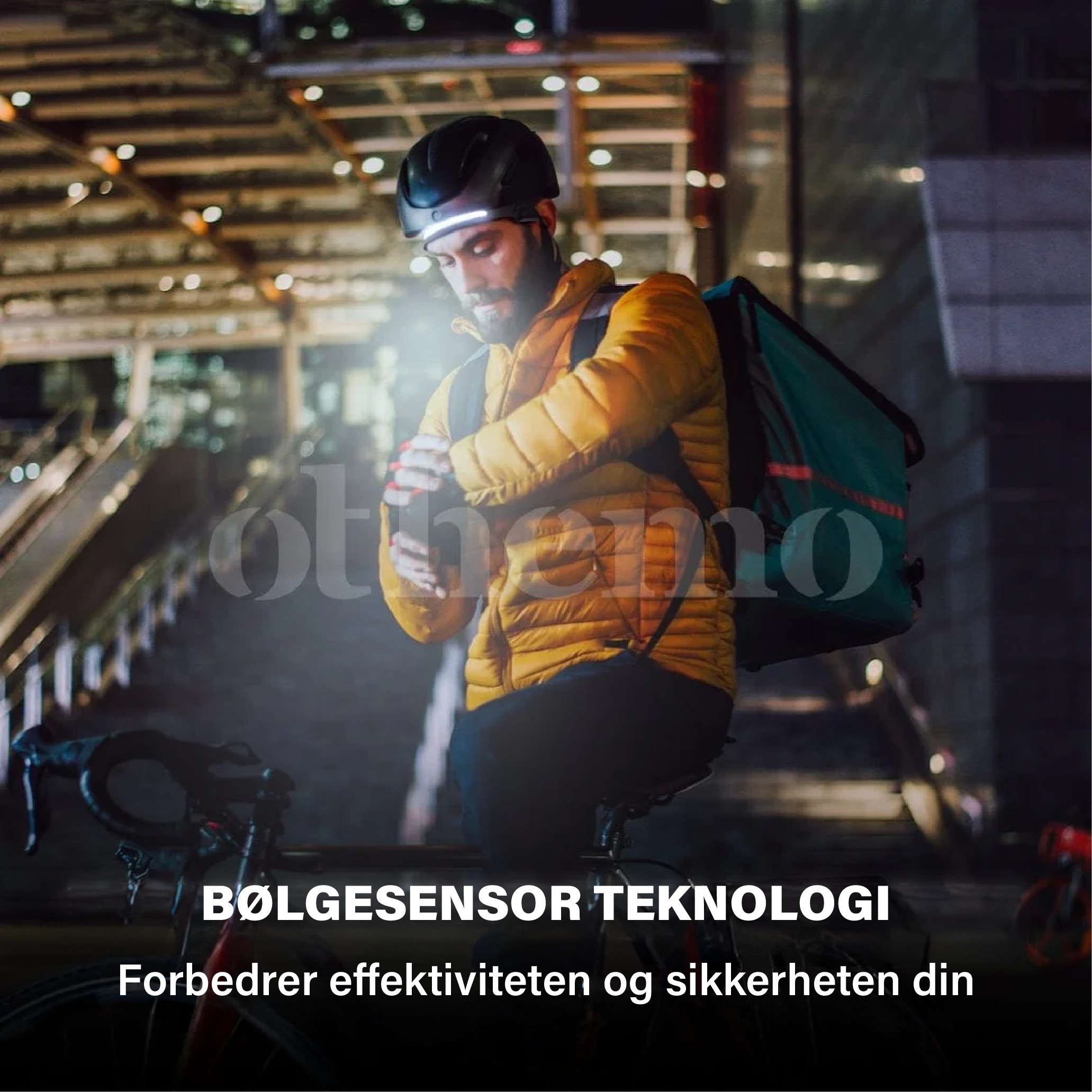 Othemo LED-hodelykt for camping og utendørs, gir kraftig og håndfri lys, oppladbar med USB-C.