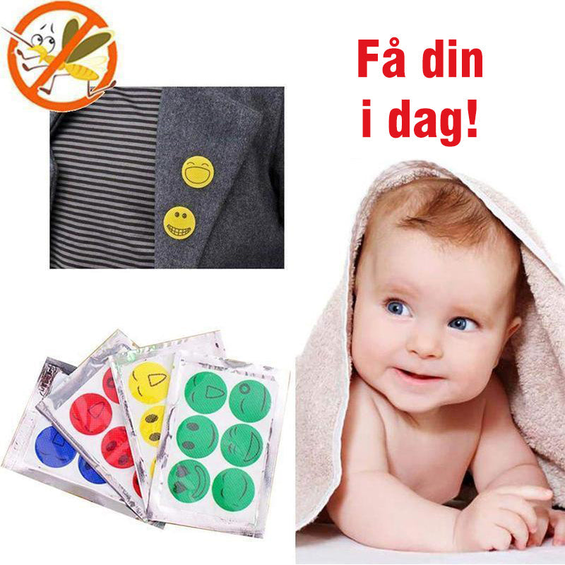 Pakke med Naturlig Myggmiddel Plaster, trygg beskyttelse for barn og familie mot myggstikk.