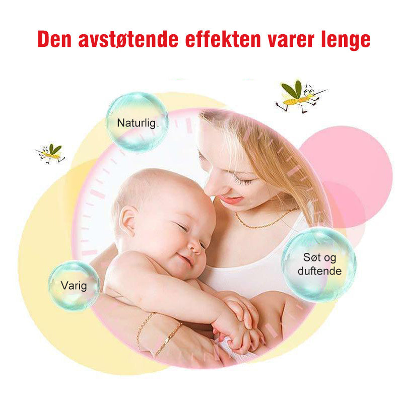 Naturlig Myggmiddel Plaster i grønn natur, perfekt for sommer, camping og friluftsliv for hele familien.