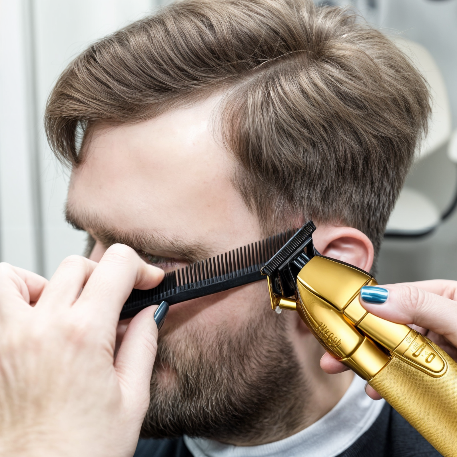 Kraftig trådløs hårtrimmer for menn, gir presise kutt og jevn barbering for alle hårtyper.