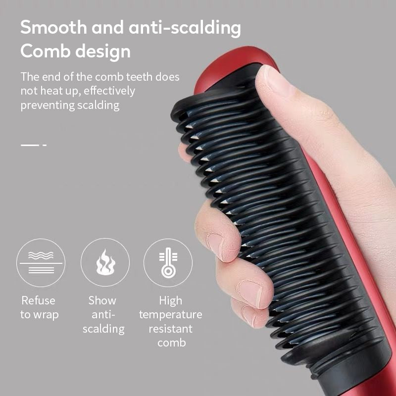 Innovative rettetangbørste for krusfritt og et naturlig glatt utseende.