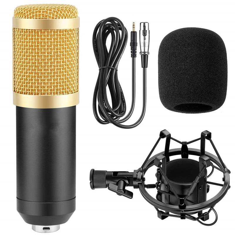 Profesjonelt kondensatormikrofon sett for studio lydopptak, vokal, instrumenter og podcasting.