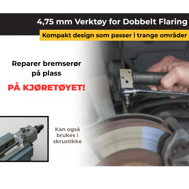 Detaljert visning av universal flenseverktøy og adaptere. Essensielt for presis bilreparasjon og vedlikehold.