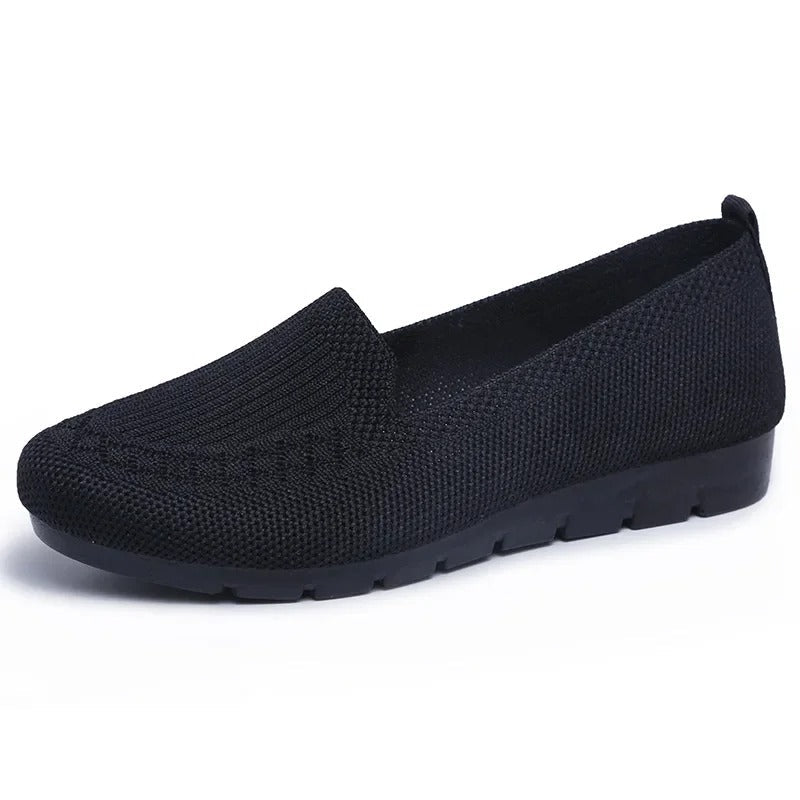 Lilla slip-on loafers for kvinner med pustende design, behagelige sommersko.