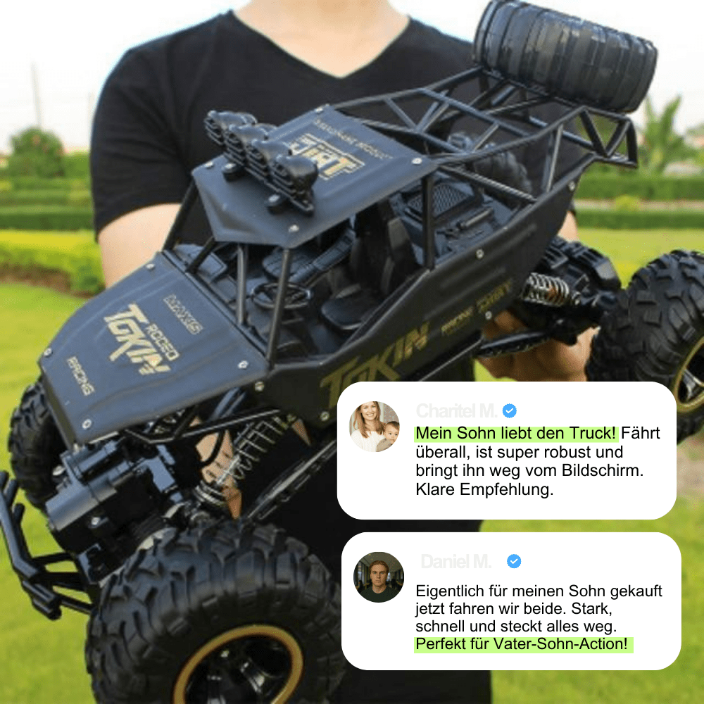 Allsidig RC monstertruck 4x4, et robust leketøy for alle terreng, perfekt for barnelek og voksenlek.