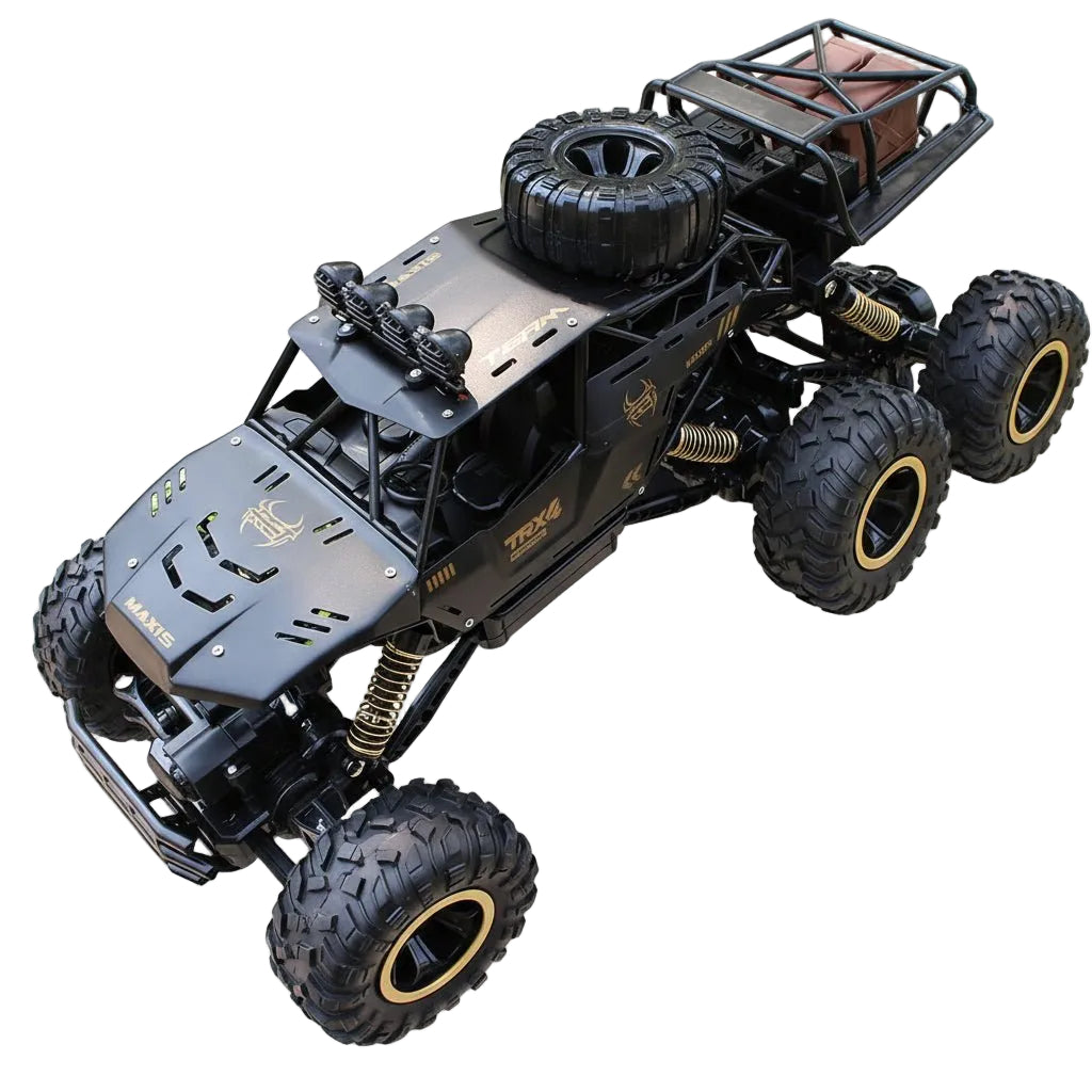 RC Monstertruck med 6-hjulsdrift, perfekt for offroad-kjøring for barn og voksne.