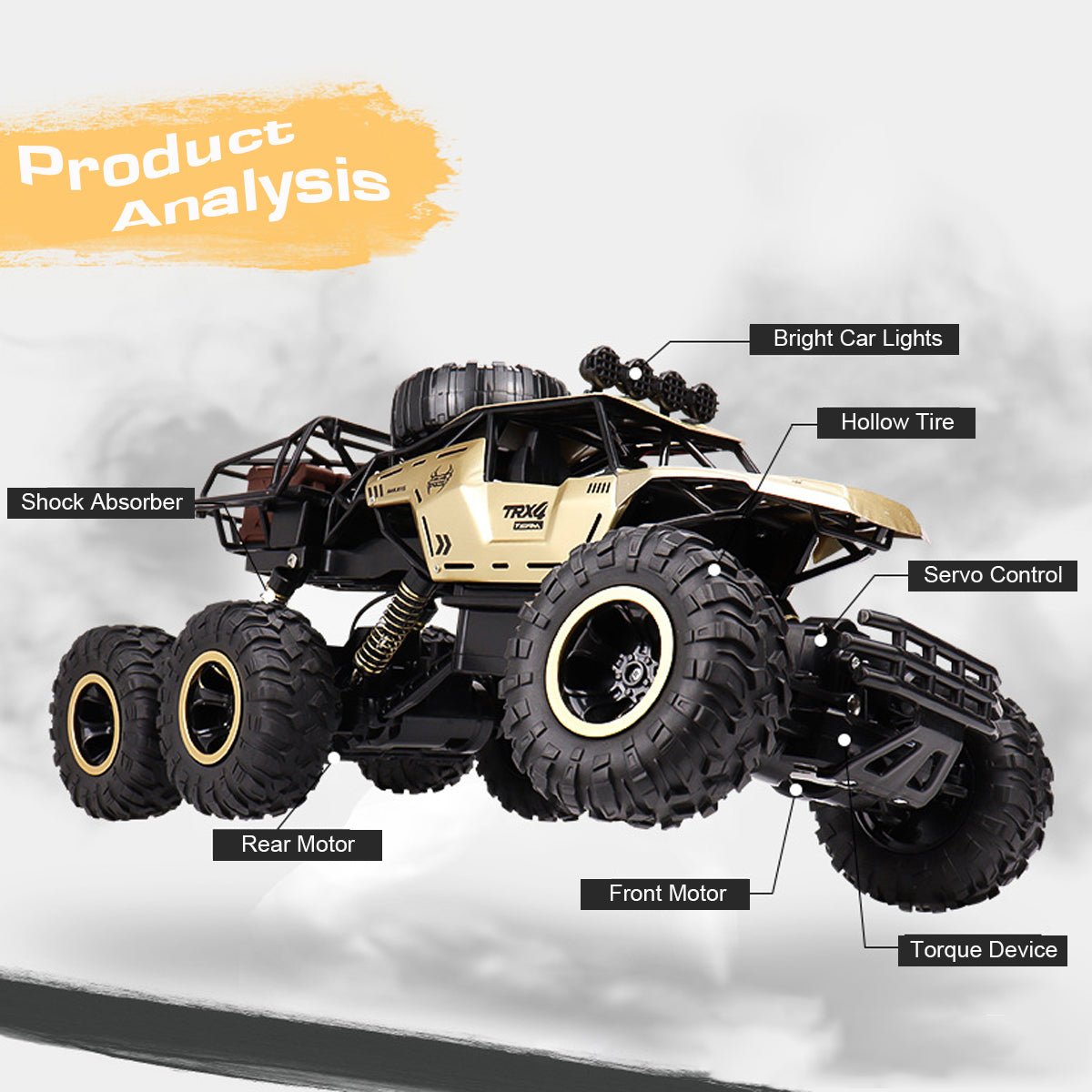 Terrengkjøring blir gøy med denne fjernstyrte monstertrucken.