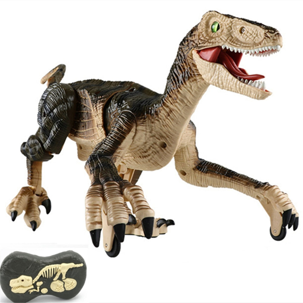 Realistisk RC Velociraptor dinosaurleke for barn. Fjernstyrt leketøy med detaljert design, perfekt for gutt og jente.