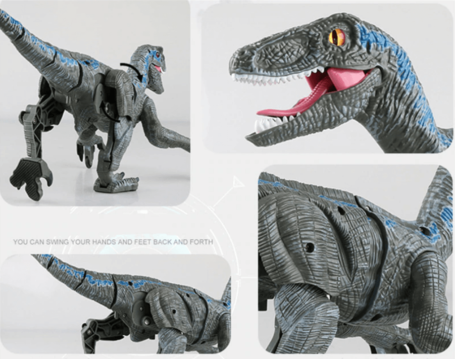 Bevegelig RC Velociraptor. Dinosaurleke med realistiske gangfunksjoner og brøl, en pedagogisk gave til barn.
