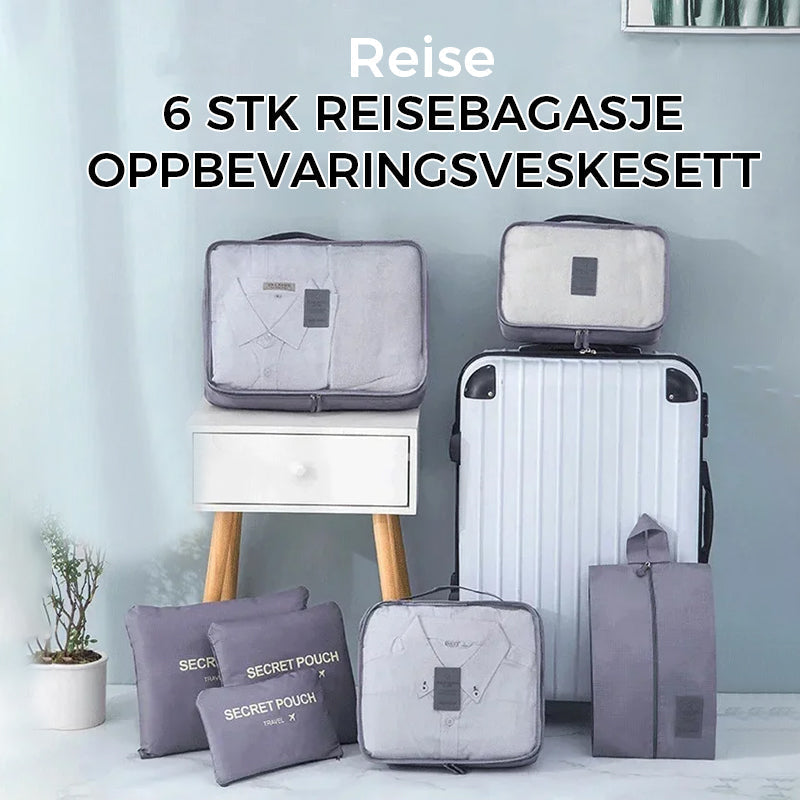 Slitesterkt reiseutstyr: vanntett pakkesett for klær, hjelper med effektiv bagasjeorganisering.