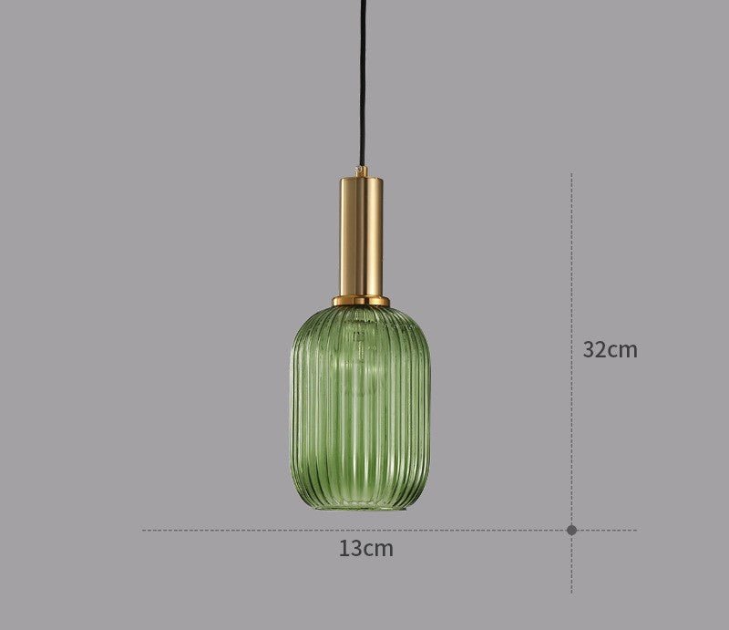 Fargerik pendellampe, retro design, perfekt taklampe for restaurantbelysning.