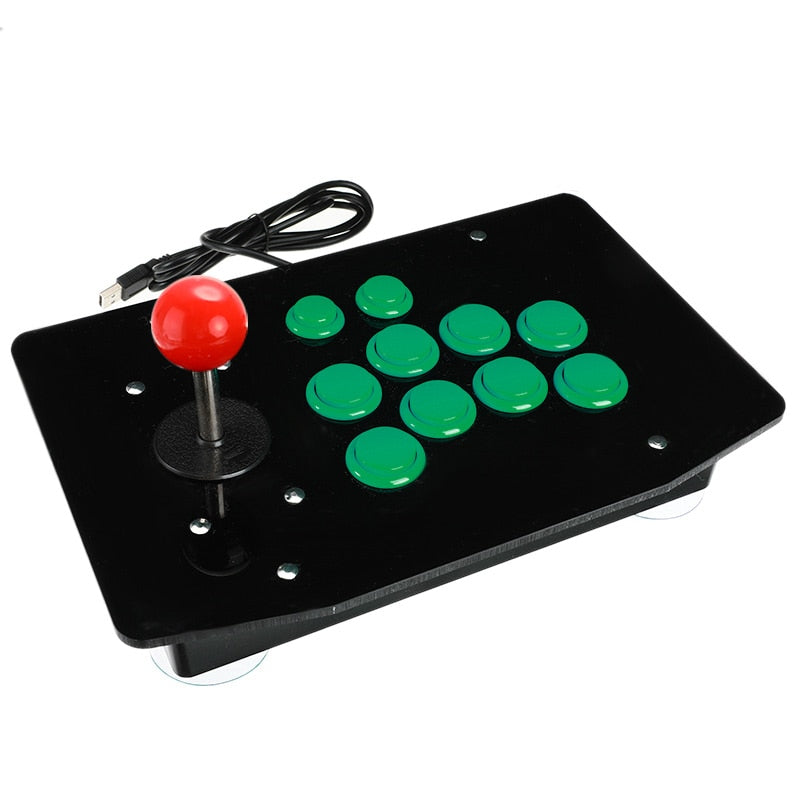 Retro USB arkade joystick for PC-spill. Autentisk spillkontroller for nostalgisk gaming.