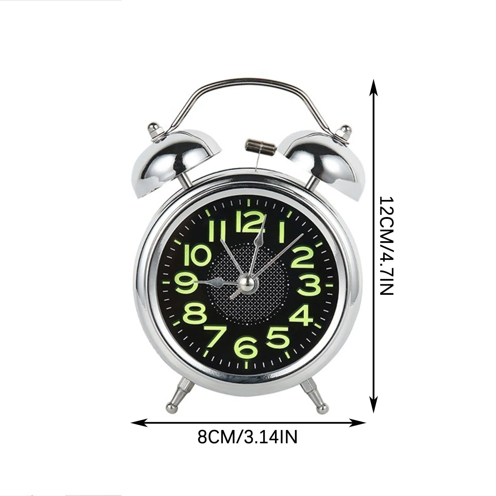 Robust retro klokke for soverommet. Vekkerklokke med kraftig alarm, stille gang og praktisk nattlys.