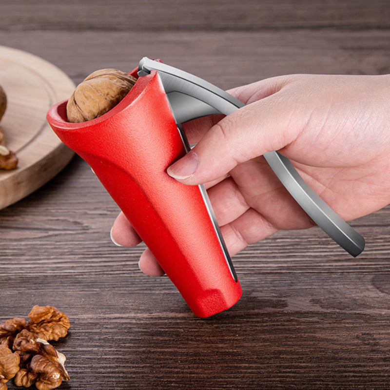 Robust ergonomisk nøtteknekker for enkel åpning av valnøtt, pekannøtt og hasselnøtt.