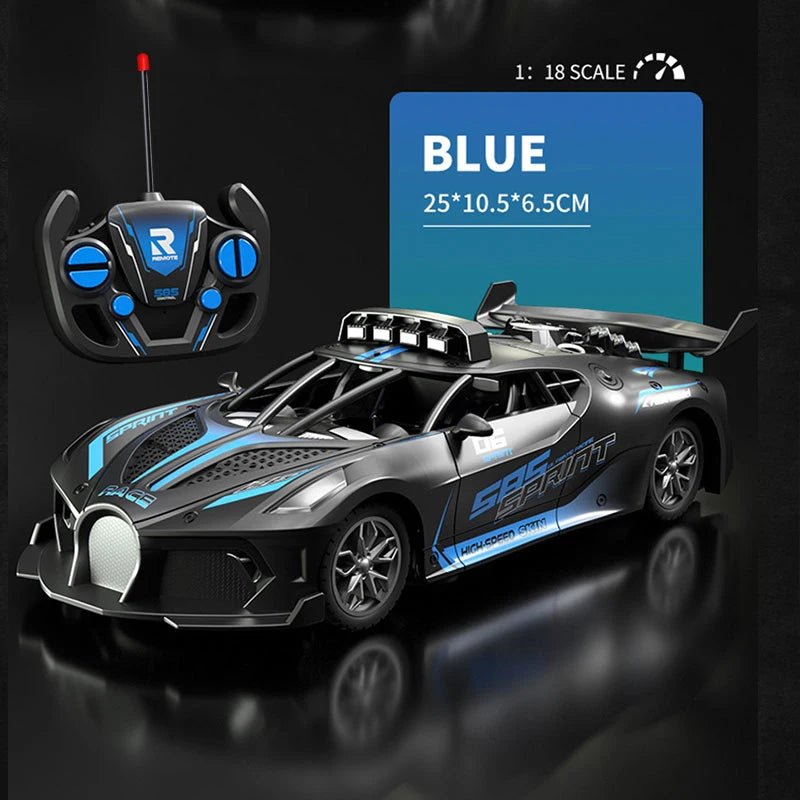 Barnas favoritt: Robust RC driftbil 1:18. Perfekt for spennende høyhastighetslek for nybegynnere.
