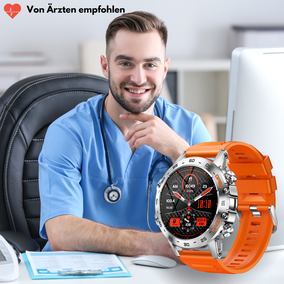 Stilig og robust smartklokke for menn; vanntett sportsklokke med lang batterilevetid for trening og fritid.