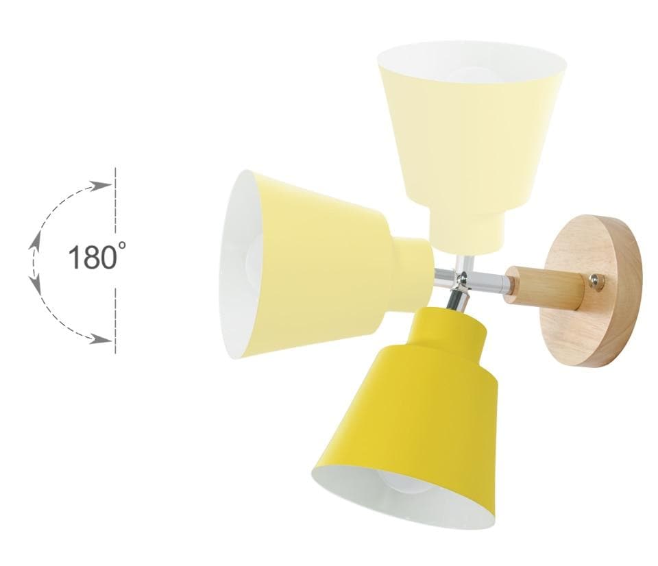 Allsidig roterbar vegglampe med fleksibelt lys. Ideell som innendørs lampe, justerbar for lesing eller aksentbelysning.