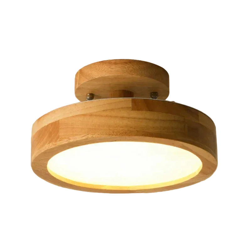 Rund skandinavisk taklampe for innendørs belysning, perfekt for stue eller soverom i minimalistisk nordisk stil.