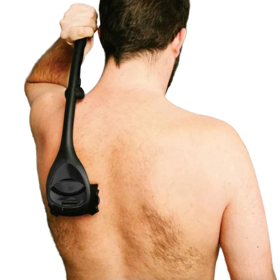 Ryggskjær med langt håndtak for enkel hårfjerning på ryggen. Unisex for glatt hud hjemme.