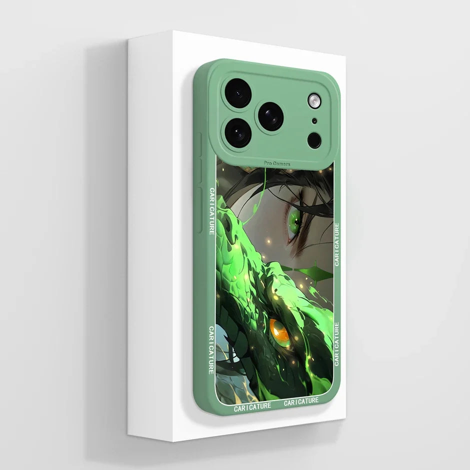 iPhone 17 deksel, leken tegneserie. Slank TPU, støtsikker, og gir en personlig stil.
