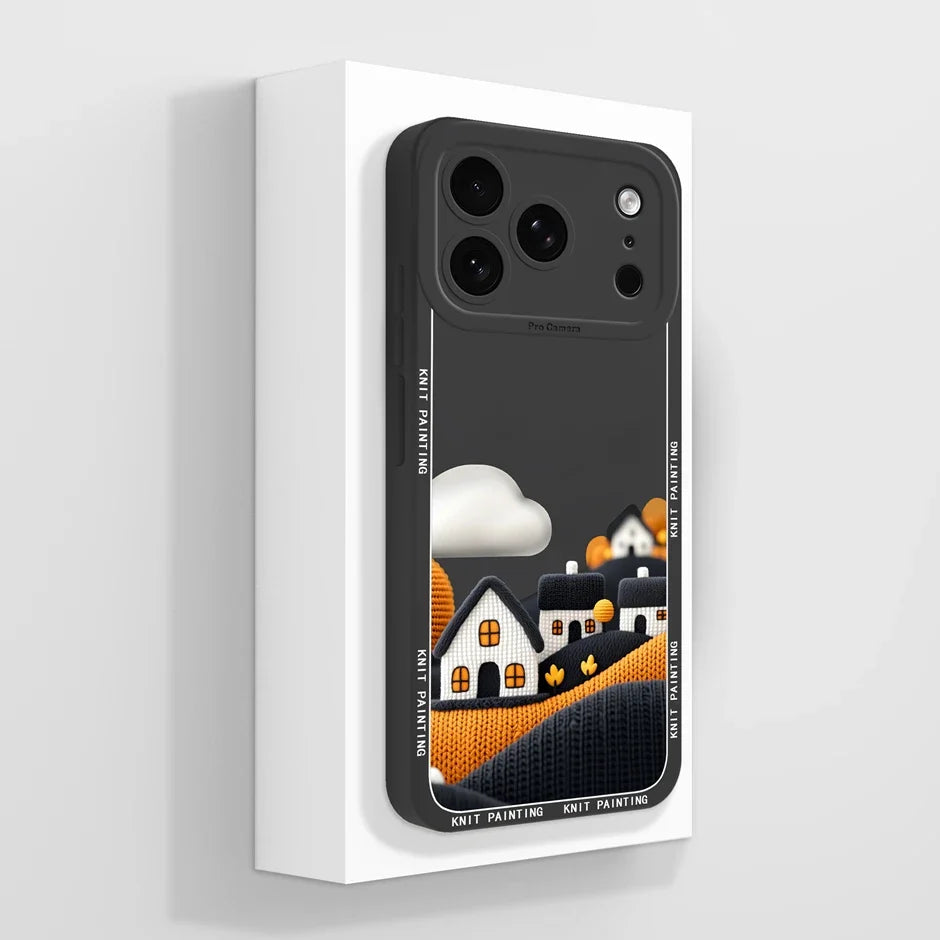 Støtsikkert TPU deksel iPhone 17, tegneserie stil. Fargerikt, slankt og enkelt for trådløs lading.