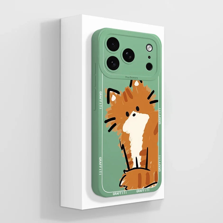 Støtsikker og fargerik tegneserie TPU deksel for iPhone 17. Slank design, gir personlig stil.