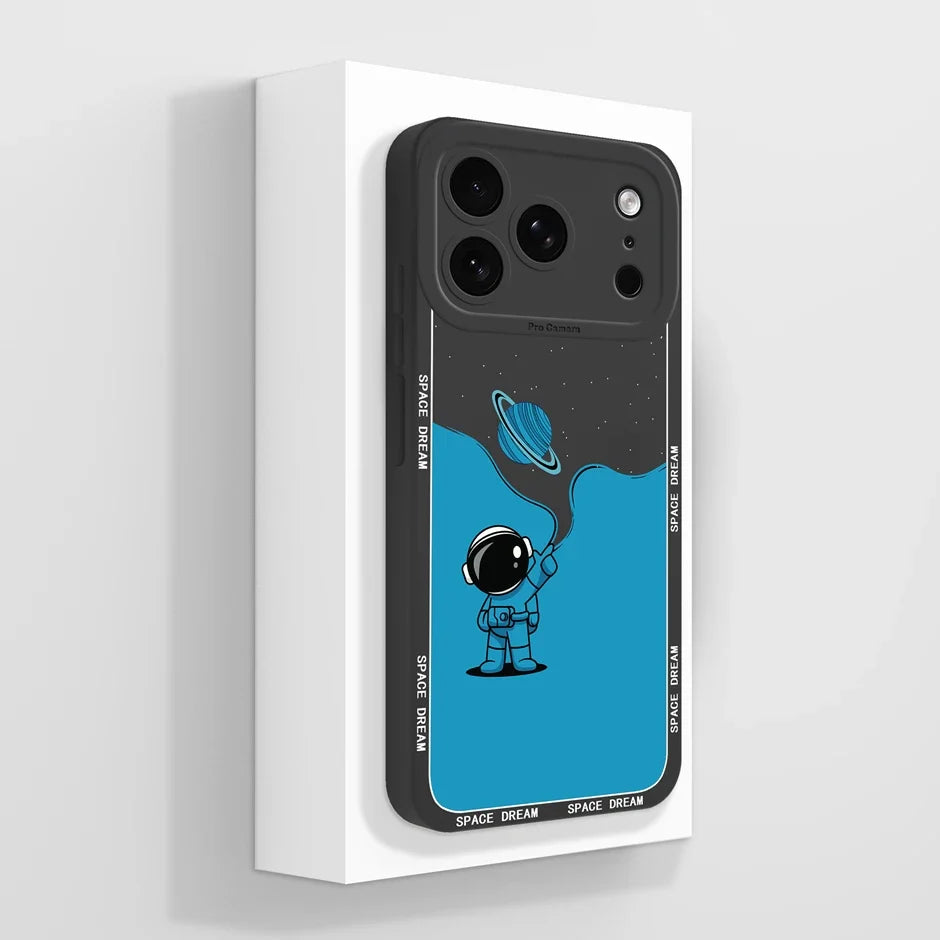 iPhone 17 deksel, søtt motiv. TPU, støtsikker, ripebeskyttelse, slank design og trådløs lading.