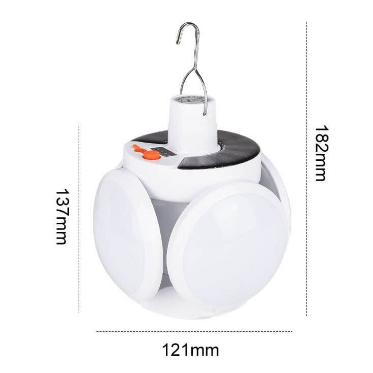 Miljøvennlig solcelle LED-lys, sammenleggbar og bærbar. Ideell for camping og mørke kvelder.