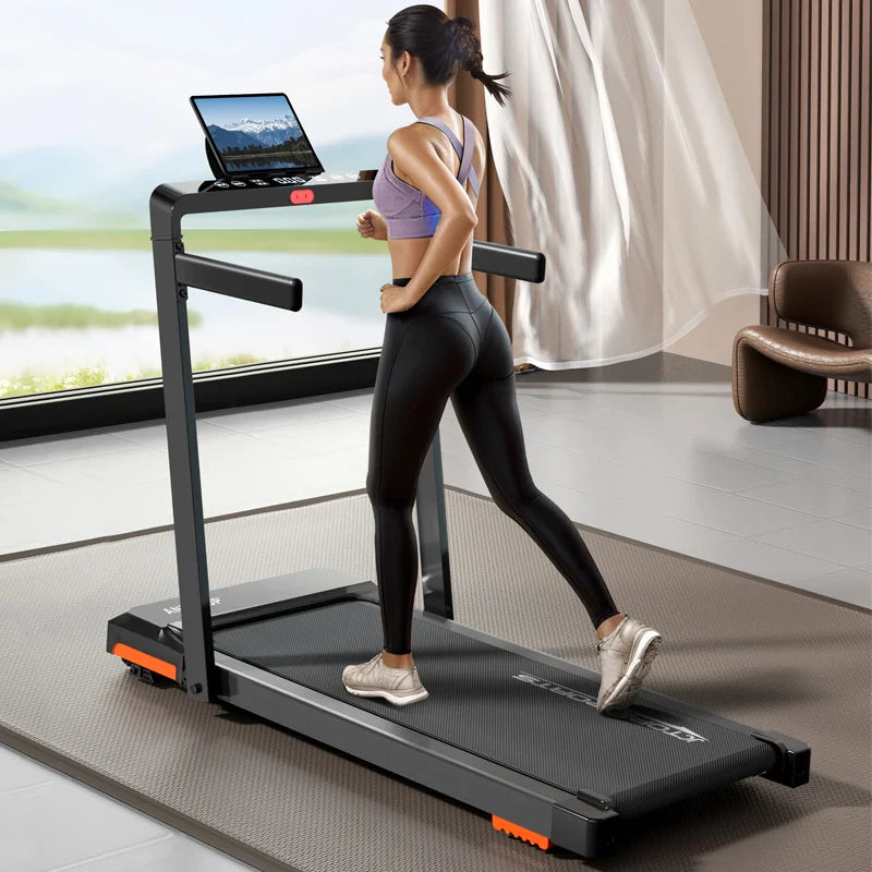 Elektrisk tredemølle for effektiv hjemmetrening. Robust løpebånd, perfekt fitnessutstyr for aktivitet hjemme.