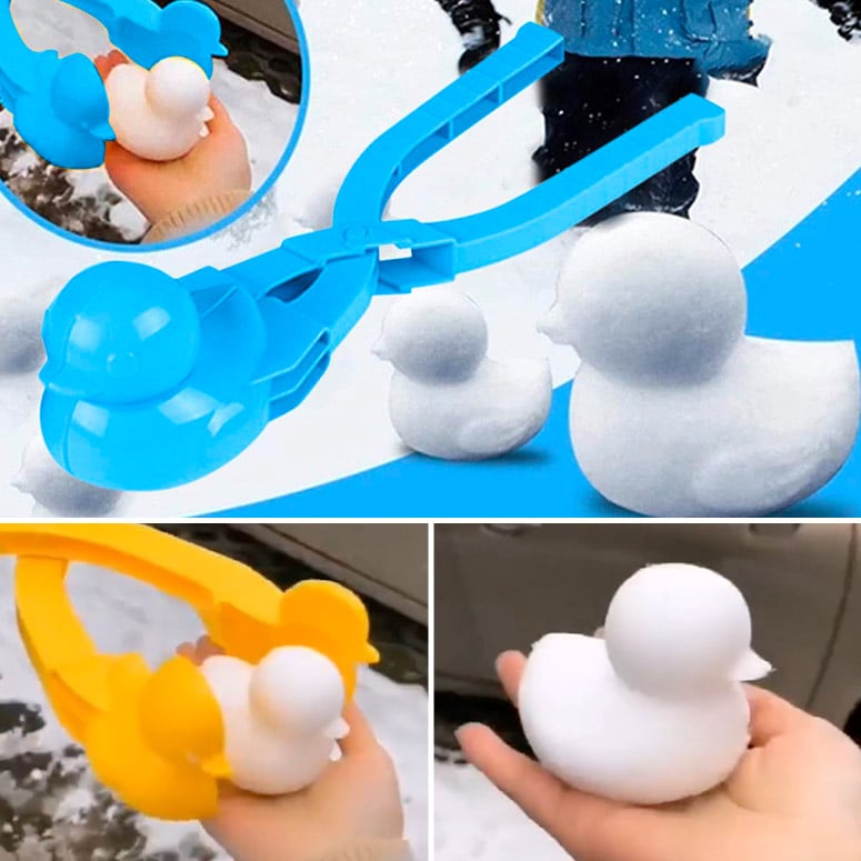Sett med snøballformer i lyse farger, robust leketøy for langvarig moro i snøen.