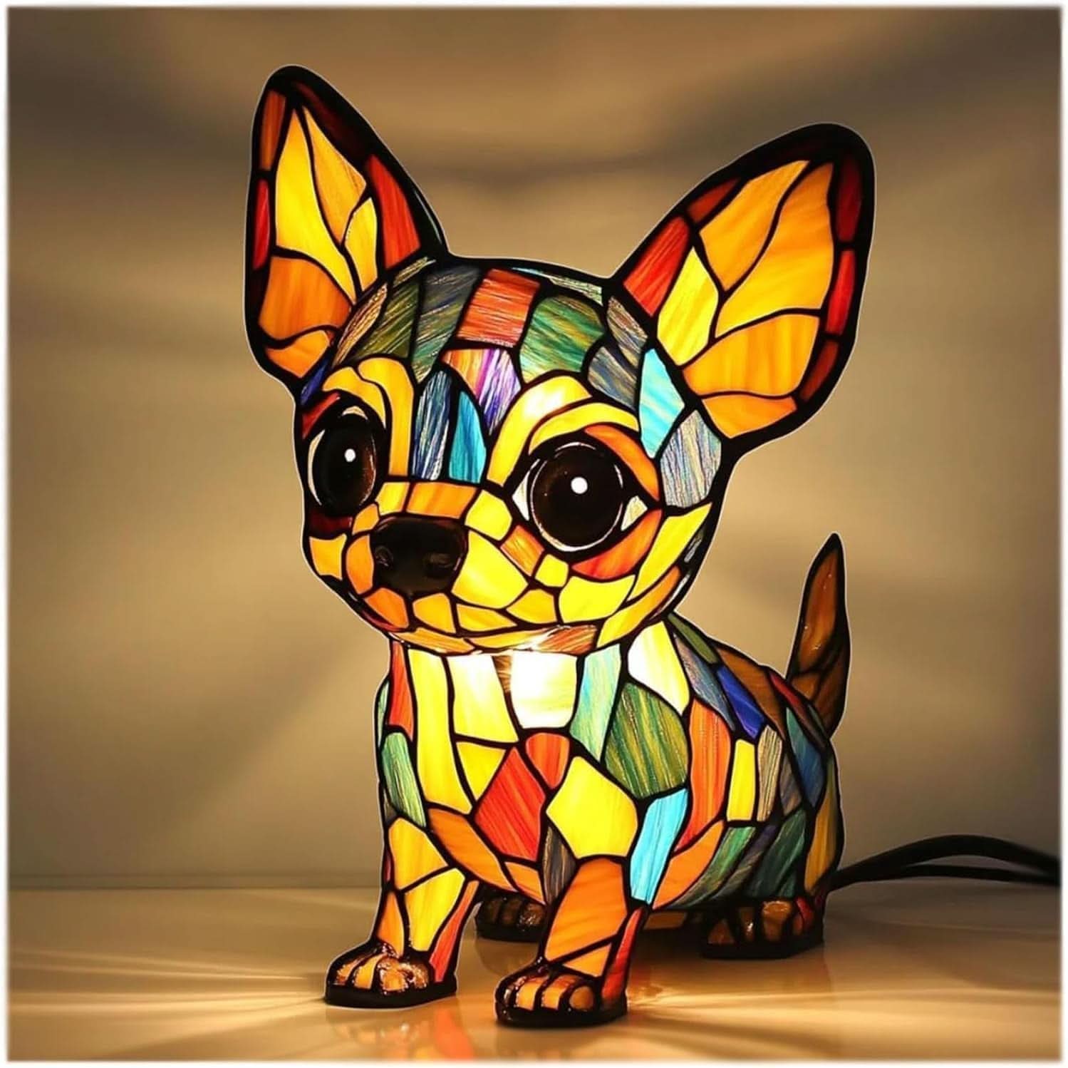 Hundelampe LED, 15 cm, USB-drevet, en koselig og praktisk gaveidé.