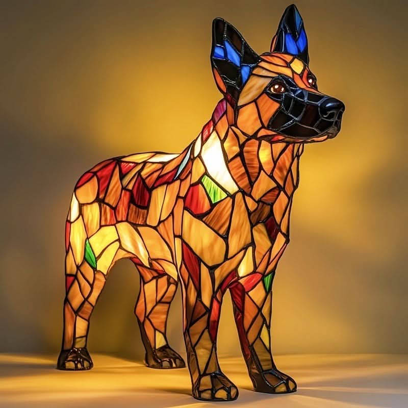 USB-drevet LED-nattlampe, 15 cm, formet som en søt hund, miljøvennlig.