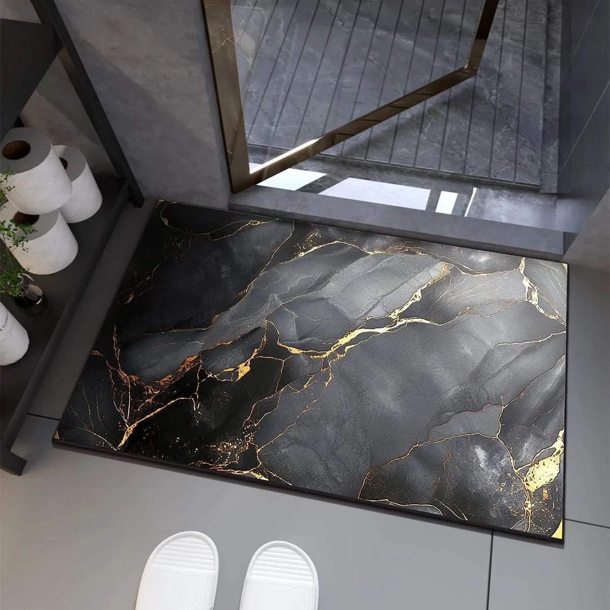 Trygg, sklisikker badematte i moderne design for baderom og våtrom.