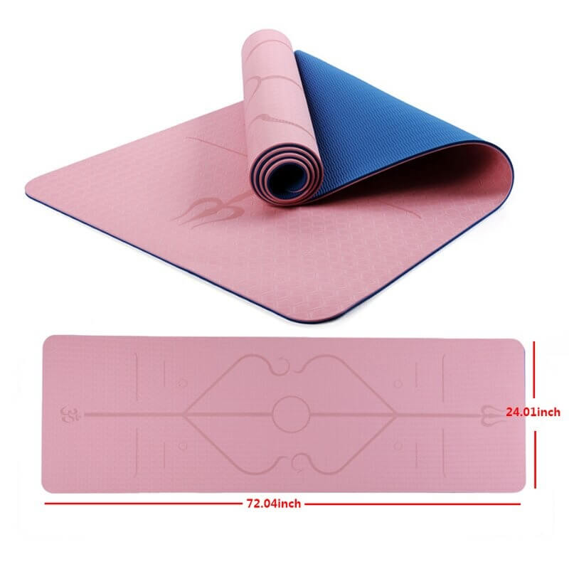 Sklisikker yogamatte for optimal trening og komfortabel yoga. TPE materiale.