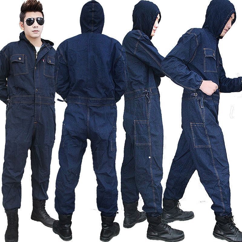 Funksjonell herre kjeledress designet for utendørs arbeid. Robust arbeidsdress for menn med praktiske lommer.