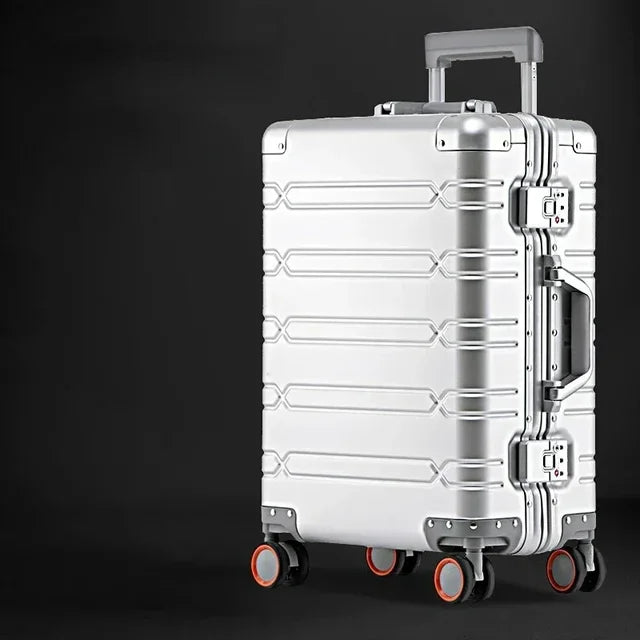 Premium hardcase reisekoffert i slitesterk aluminium-magnesiumlegering, perfekt reiseutstyr.