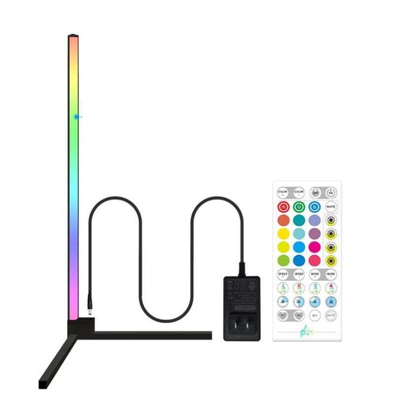 Smart RGB LED gulvlampe som skaper magisk stemning. Perfekt for moderne hjemmebelysning, appstyrt.