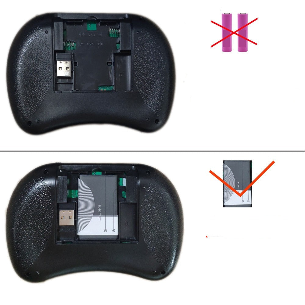 Bærbar trådløs fjernkontroll med innebygd touchpad og smarttastatur. Optimal for hjemmekino og multimedier.