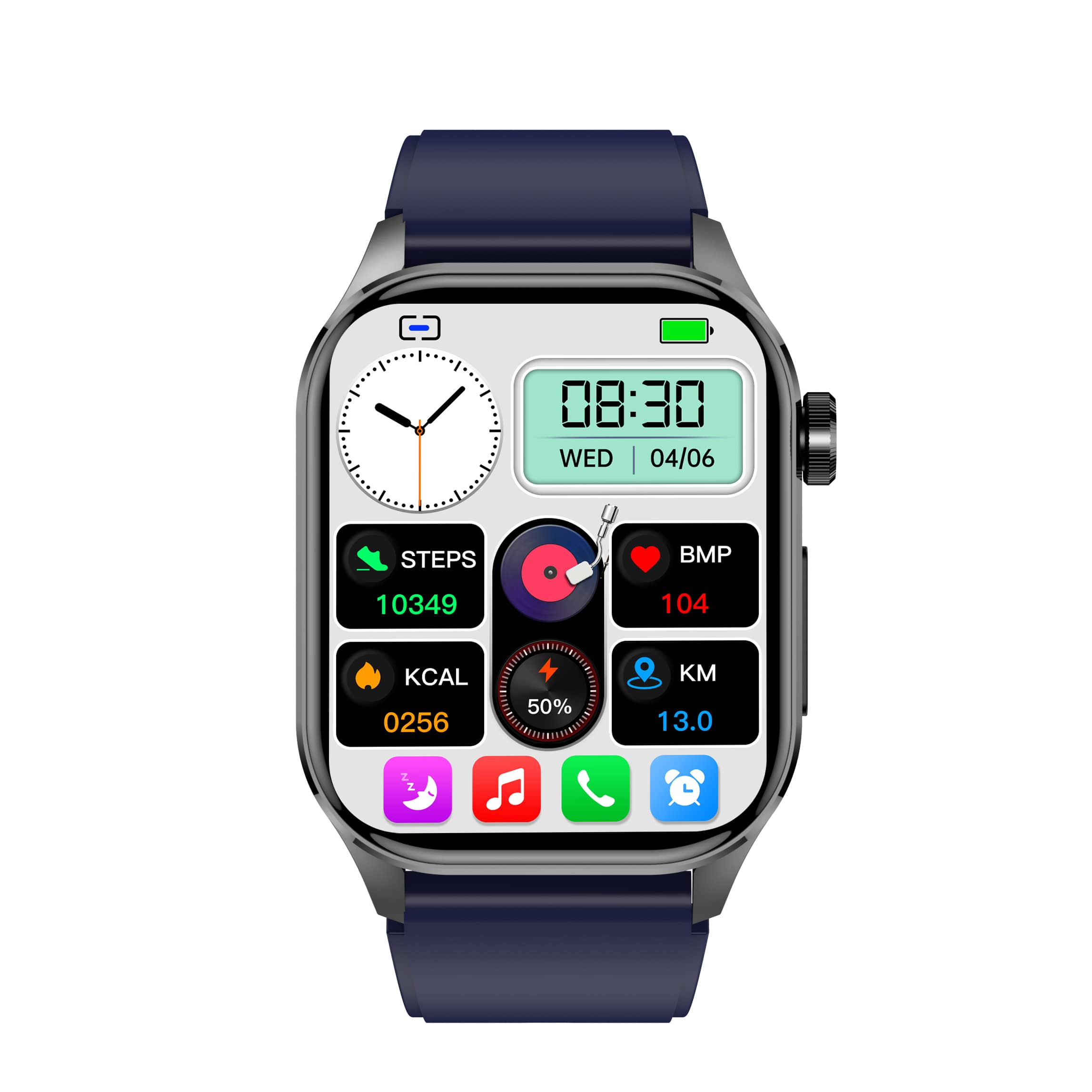 Kvinne med moderne smartklokke. Perfekt for helse, sport og daglig bruk. Helseovervåking, AMOLED.