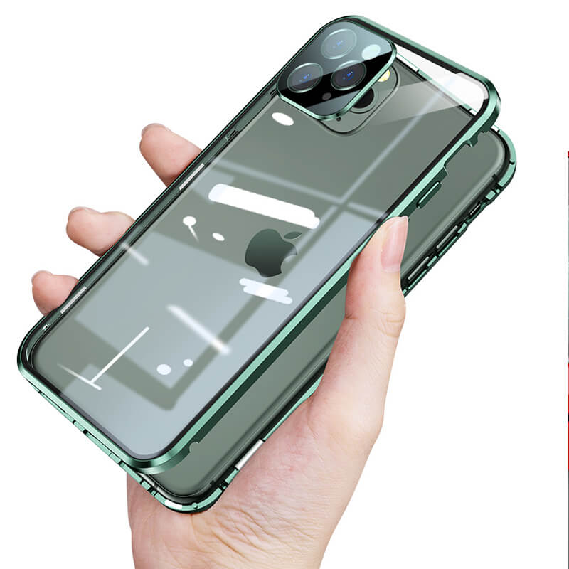 Slitesterkt magnetisk deksel. Herdet glass foran/bak og personvernskjerm for smarttelefon.
