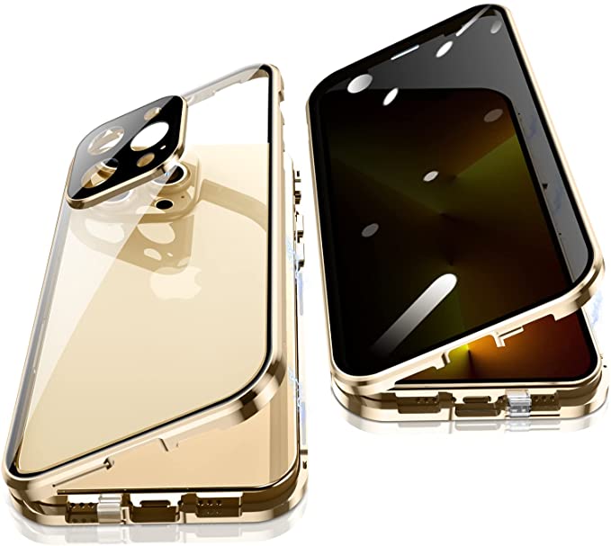Magnetisk deksel til smarttelefon. Herdet glass foran og bak, komplett mobilbeskyttelse.