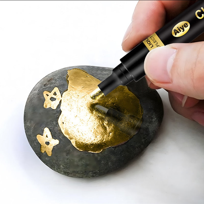 Kobberfarget speilmarkør for hobbykunstnere, perfekt for detaljert og glansfullt design.