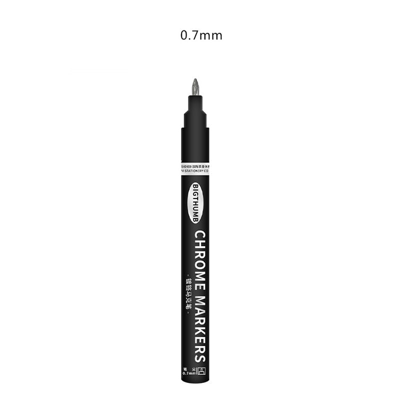 Premium chromemarkør for kunstutstyr, gir enestående speilglans til dine verk.