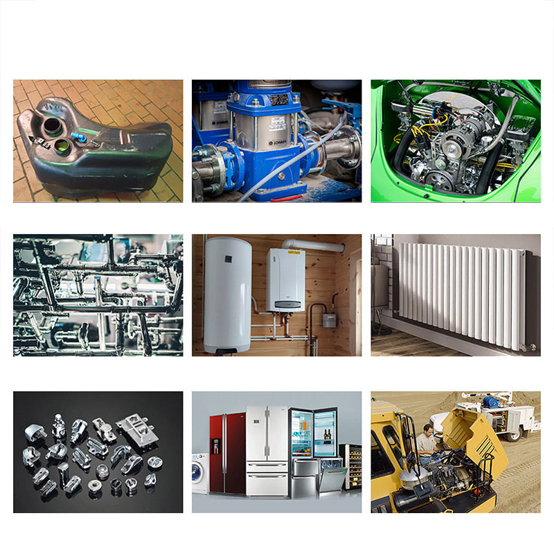 Nærbilde av en robust metallbinding. Sterk 2K epoksylim gir varmebestandig og vannavstøtende reparasjon av metall.