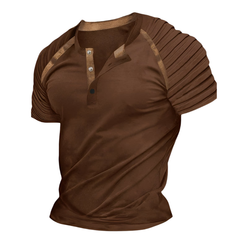 Komfortabel stripet herre t-skjorte for sommeren. Casual stil med raglanermer.