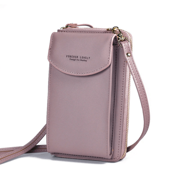 Motebevisst dame med elegant PU-lær crossbody veske, et must-have tilbehør.