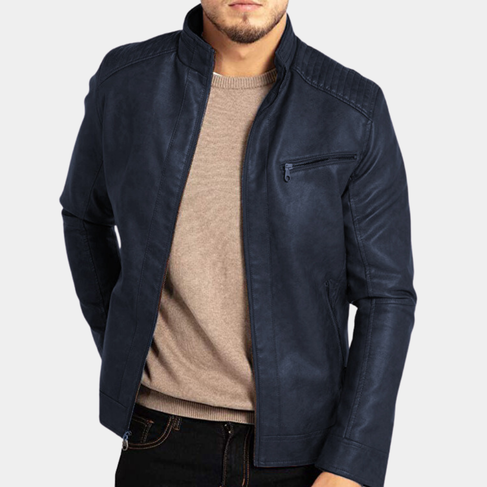 Casual vindtett herrejakke i moderne design. En stilfull ytterjakke som passer enhver herregarderobe.